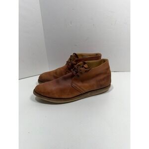 Red Wing 595 Mens Brown Leather Chukka Work Boots Size 12 D Made in USA EH Rated